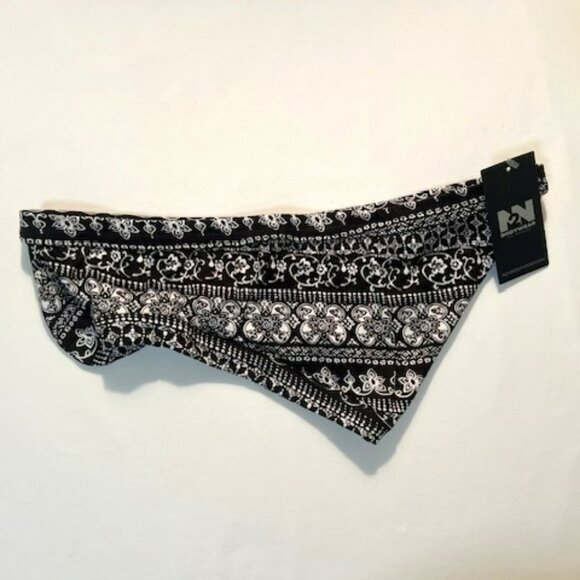 N2N Bodywear Size L Provence Micro Boxer Briefs/Trunks - Black/White - Batik - Picture 9 of 14